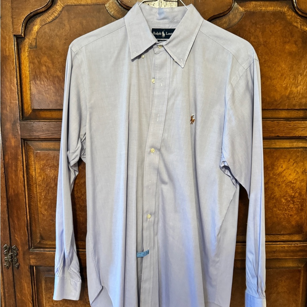 Ralph Lauren Classic Light Blue Dress Shirt 16 x 34 freshly dry clean